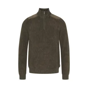 Archie Half Zip - Dark Brown