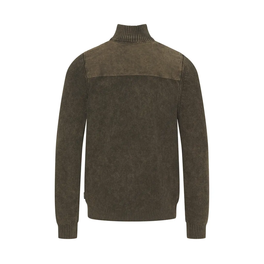 Archie Half Zip - Dark Brown