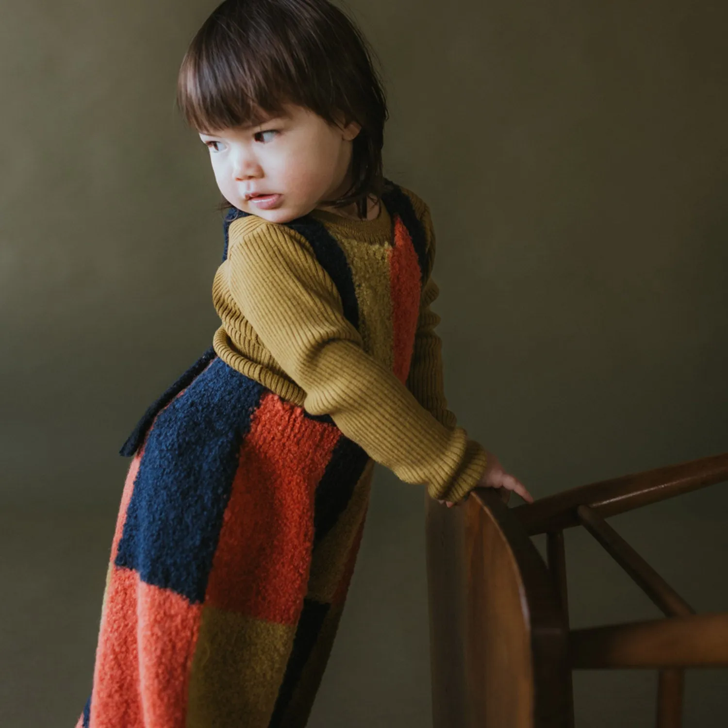 Baby & Kids Alpaca/Merino Mix Wool Corneli Dungarees - Paint Palette