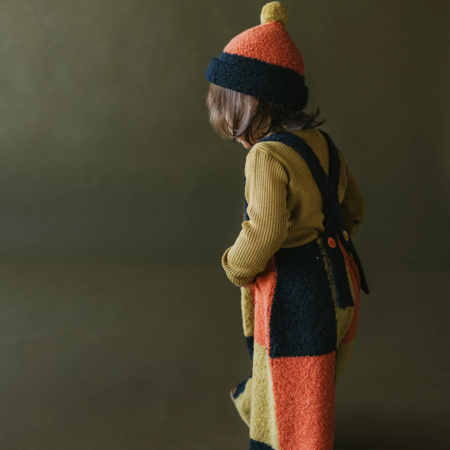 Baby & Kids Alpaca/Merino Mix Wool Corneli Dungarees - Paint Palette