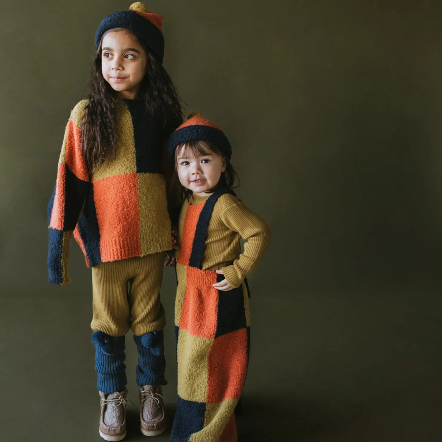 Baby & Kids Alpaca/Merino Mix Wool Corneli Dungarees - Paint Palette