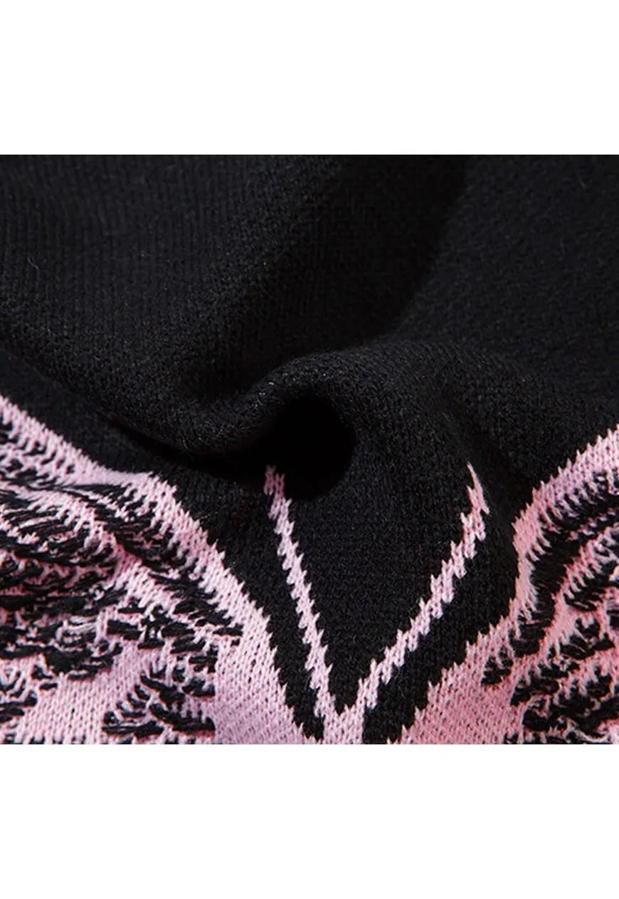 Butterfly sweater black white ripped goth jumper grunge top