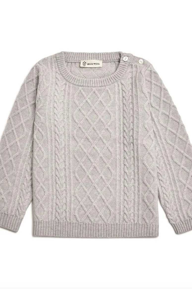 Cable Pearl Jumper | Grey