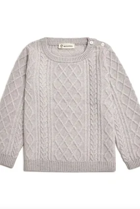 Cable Pearl Jumper | Grey