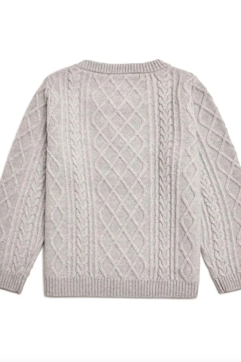 Cable Pearl Jumper | Grey