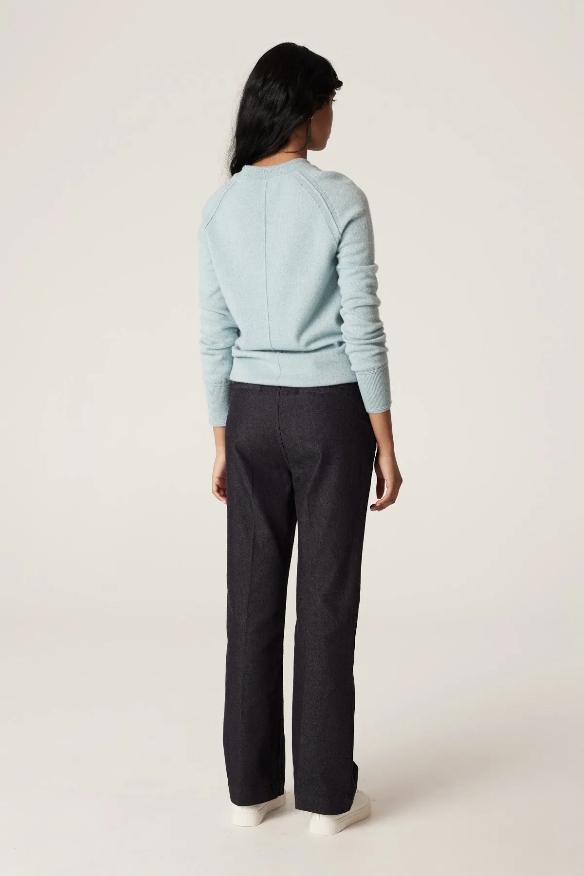 Cashmere Crew Jumper - Ice Blue
