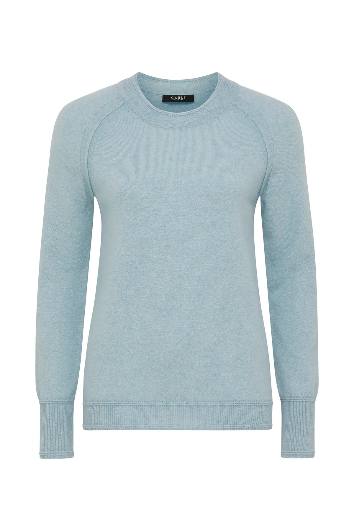 Cashmere Crew Jumper - Ice Blue