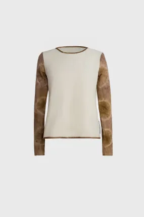 Earth tone Shibori Sleeves Jumper