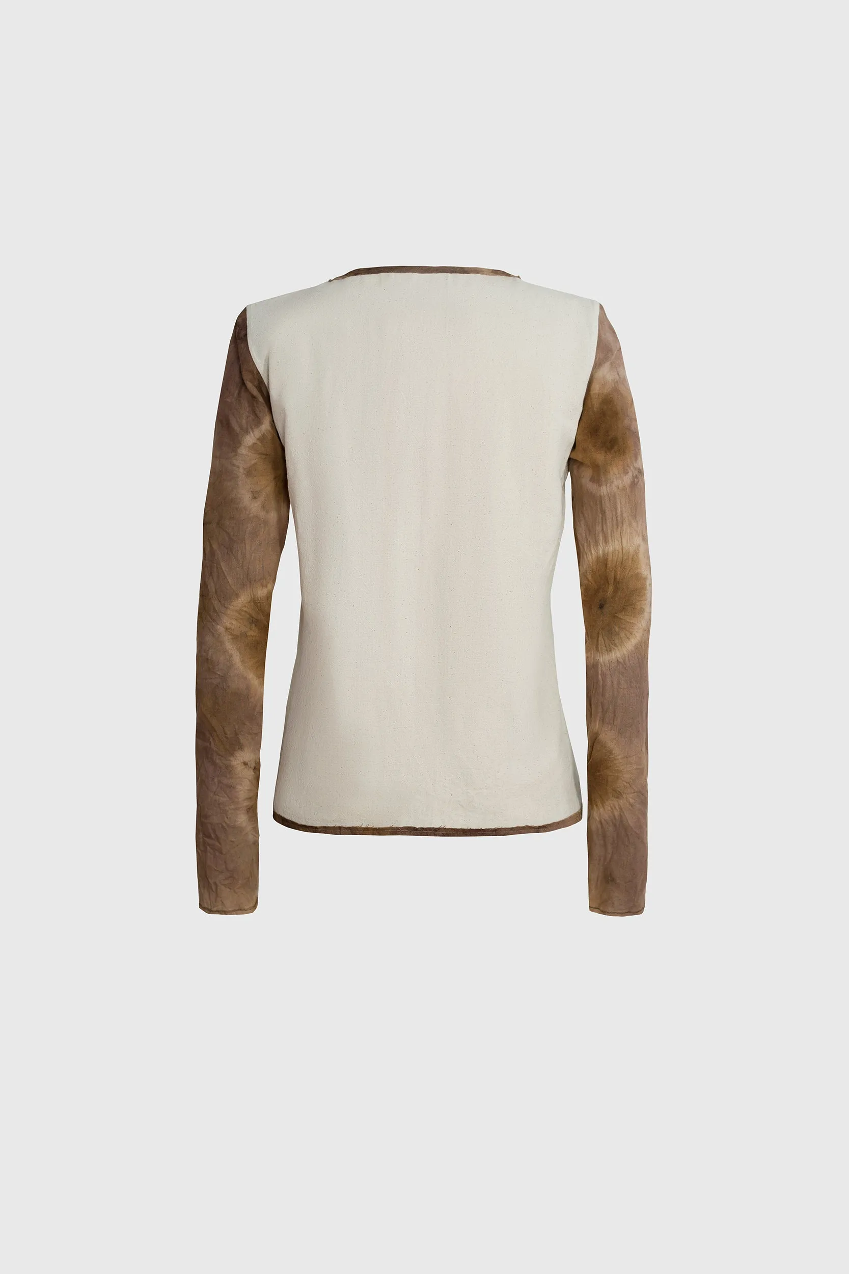Earth tone Shibori Sleeves Jumper
