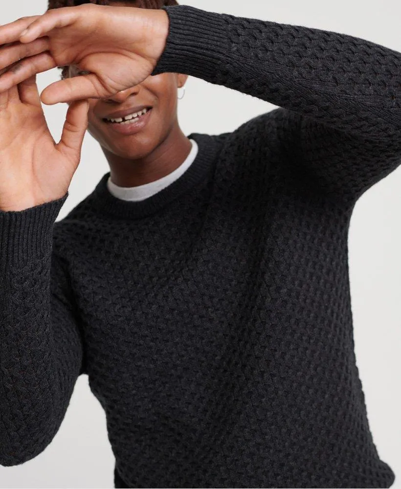 Edit Cable Crew Jumper (Dark Charcoal)