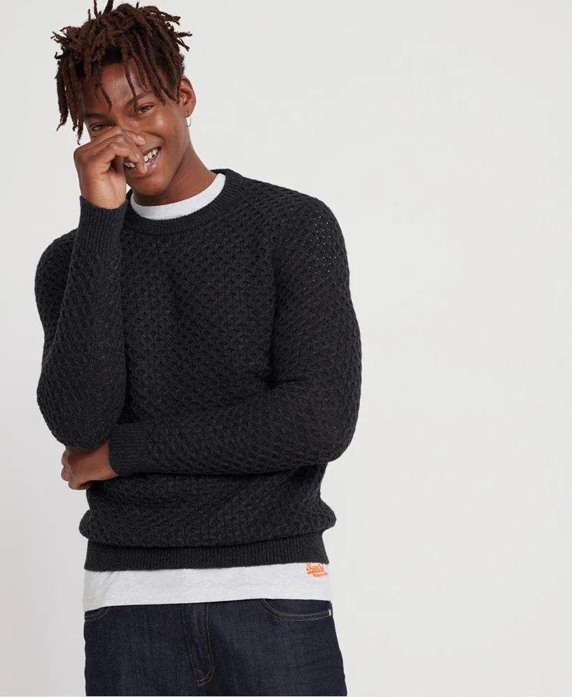 Edit Cable Crew Jumper (Dark Charcoal)