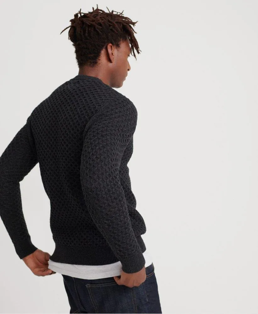 Edit Cable Crew Jumper (Dark Charcoal)