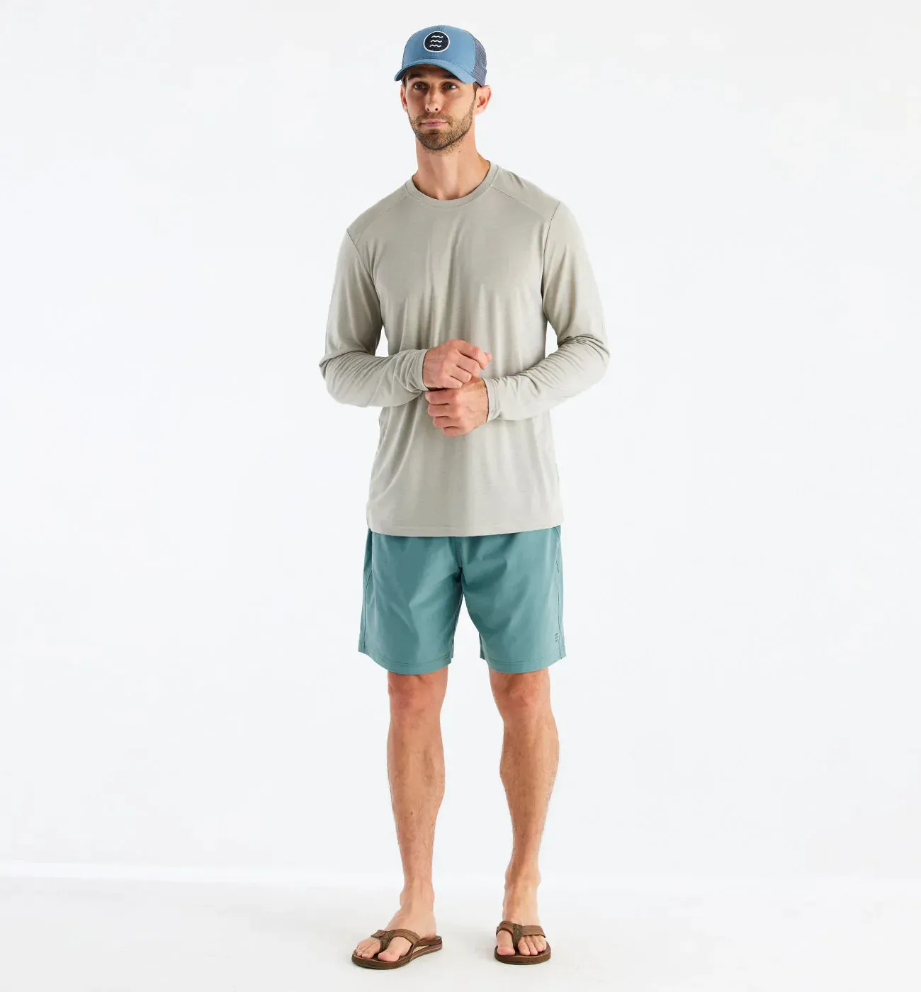 Free Fly Men's Bamboo Lightweight Long Sleeve in Sandstone