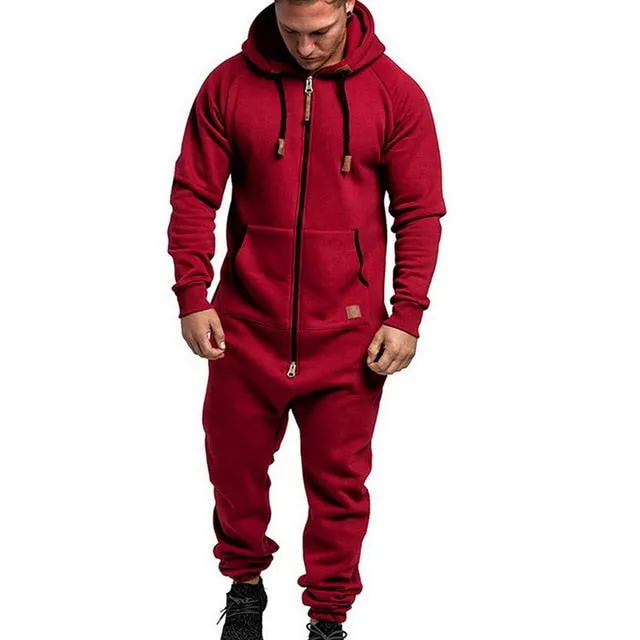 Herren Sets Herren Jumpsuit ein Stück Herren Kapuze Jumpsuit Camouflage Print Persönlichkeit Casual Anzüge Männer