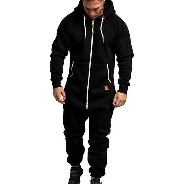 Herren Sets Herren Jumpsuit ein Stück Herren Kapuze Jumpsuit Camouflage Print Persönlichkeit Casual Anzüge Männer