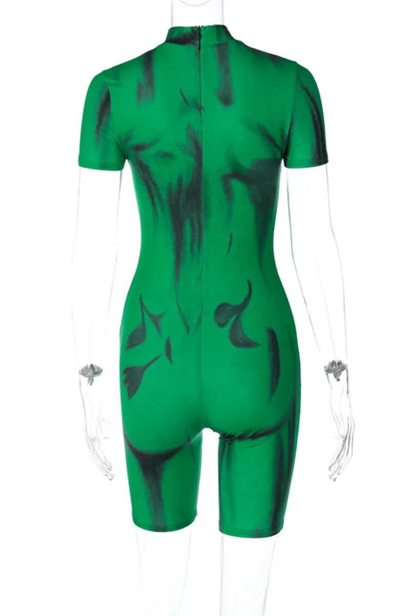 JD313 Graphic Short Sleeve Rompers