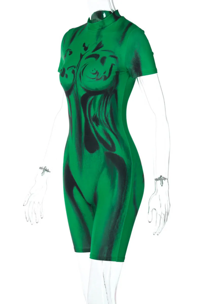 JD313 Graphic Short Sleeve Rompers