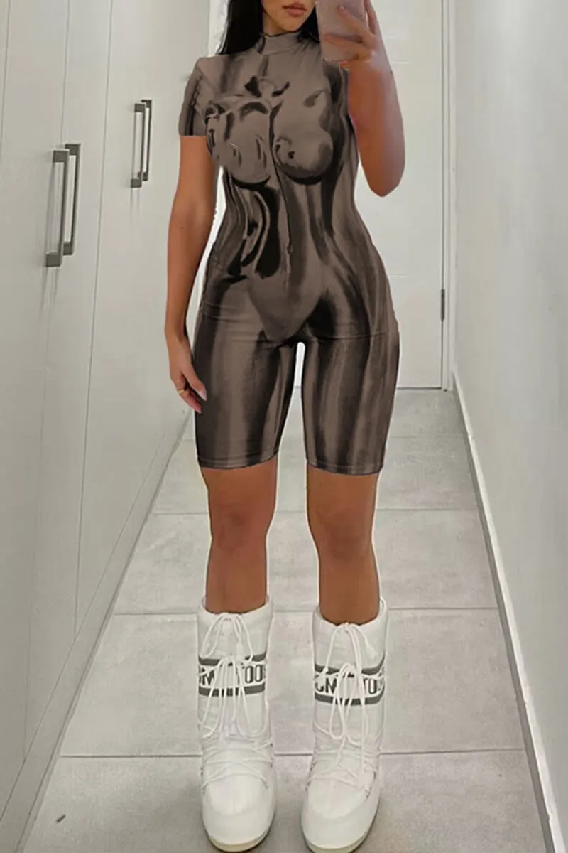 JD313 Graphic Short Sleeve Rompers