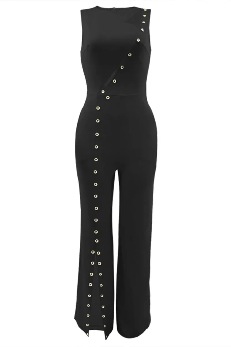 JD393 Sleeveless Wide Leg Jumpsuits