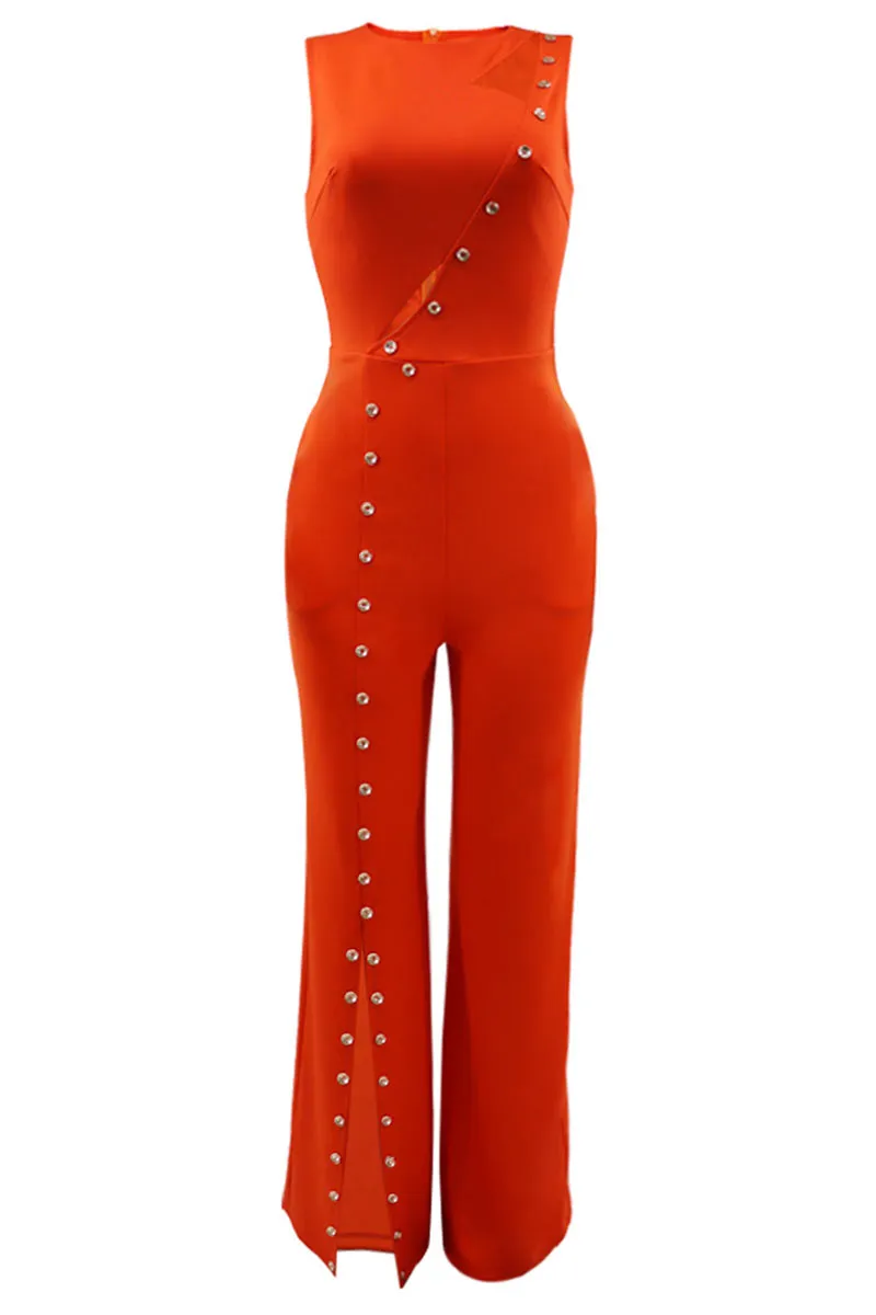 JD393 Sleeveless Wide Leg Jumpsuits