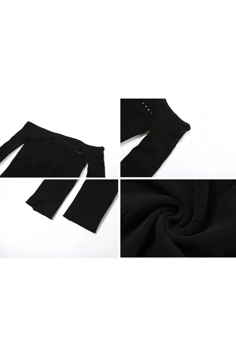 JG0415 Off Shoulder Mesh Jumpsuits