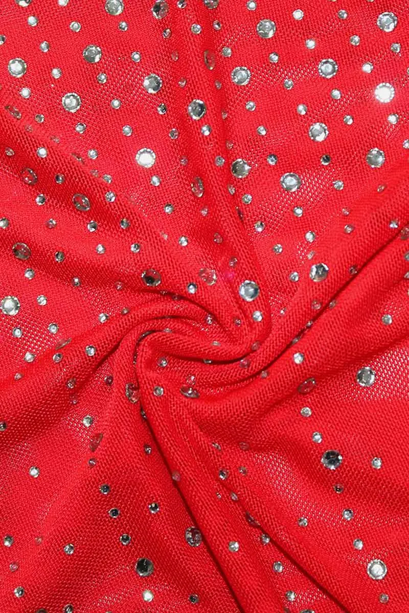 JH656 Rhinestone Sheer Spaghetti Strap Jumpsuit