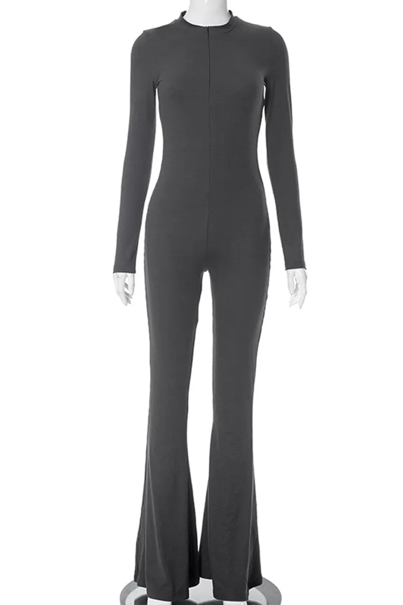 JJ0490 Bootcut Bodycon Jumpsuits