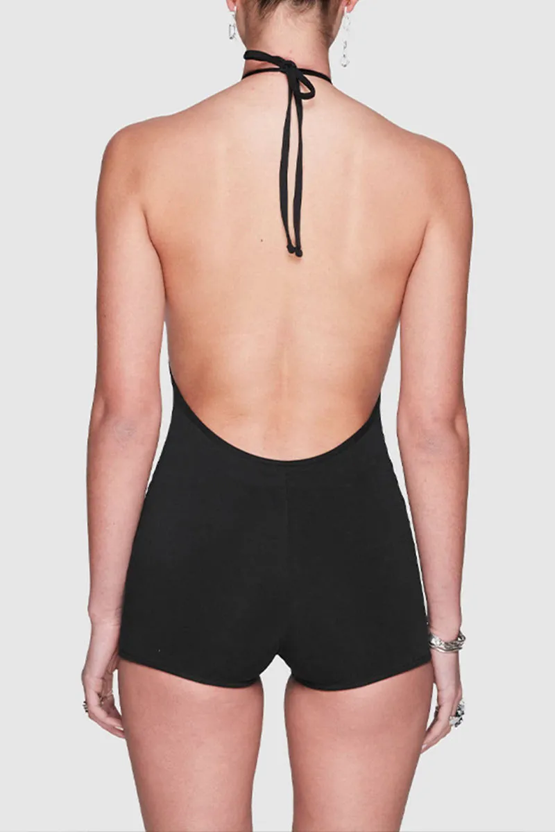 JL0414 Halter Bodycon Rompers