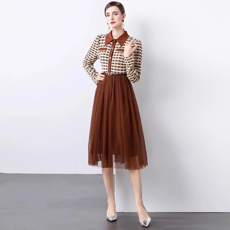 Joyful Autumn Midi Dress