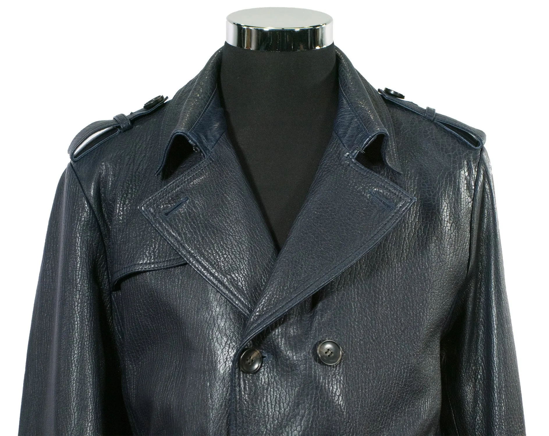 Leather 3/4 Trench Coat