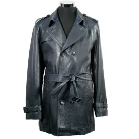 Leather 3/4 Trench Coat