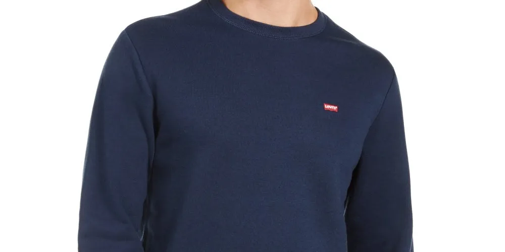 Levi's Men's Bailey Logo Crew Neck Sweatshirt Blue Size XX-Large