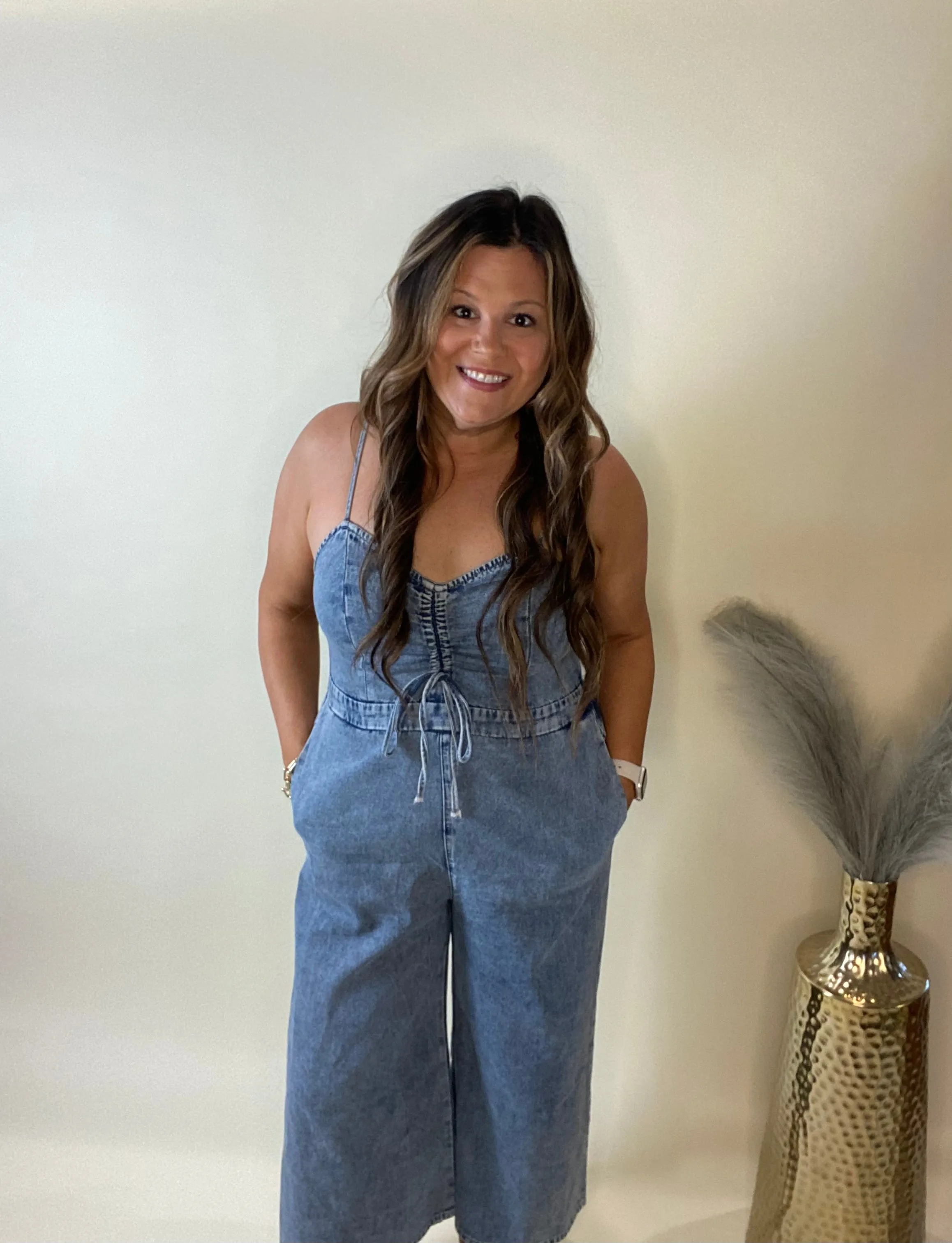 Meet Me In The Hamptons Denim Jumpsuit