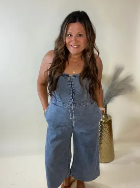 Meet Me In The Hamptons Denim Jumpsuit