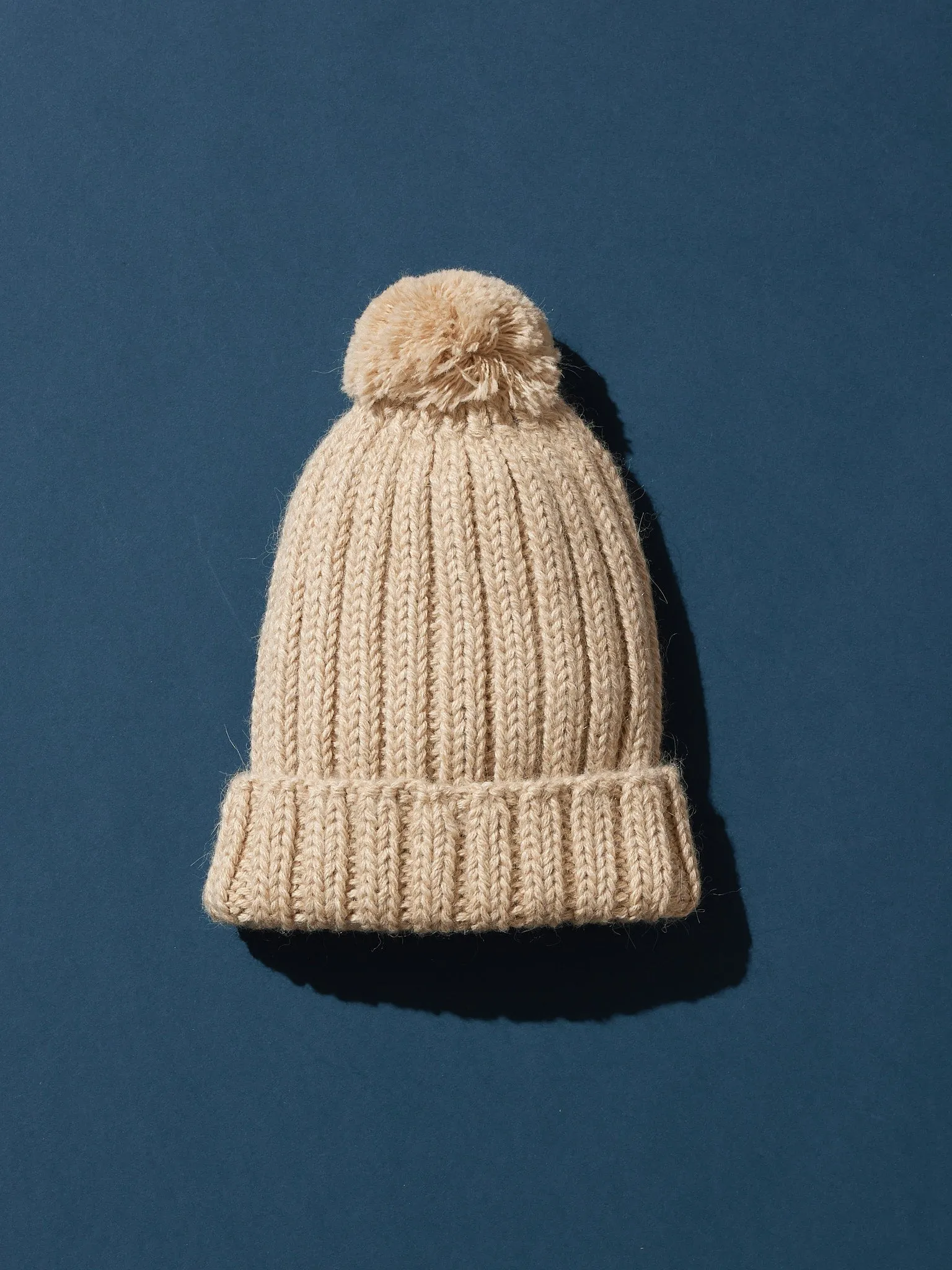 Oatmeal Pom Pom Beanie