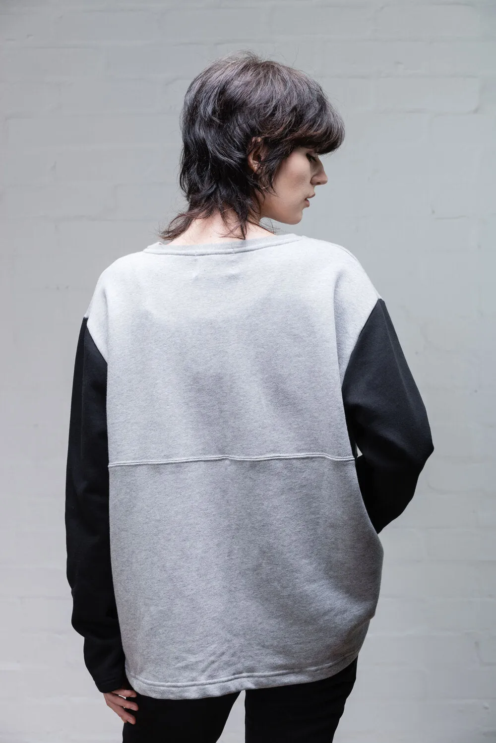 Organic Mixed Black and Grey Jumper