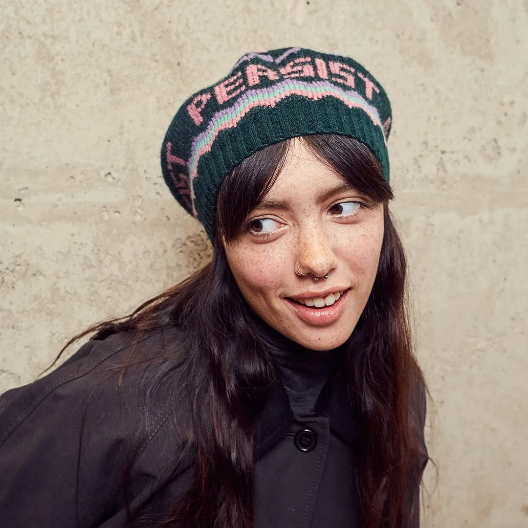Patchwork Beret Tam in Forest Green