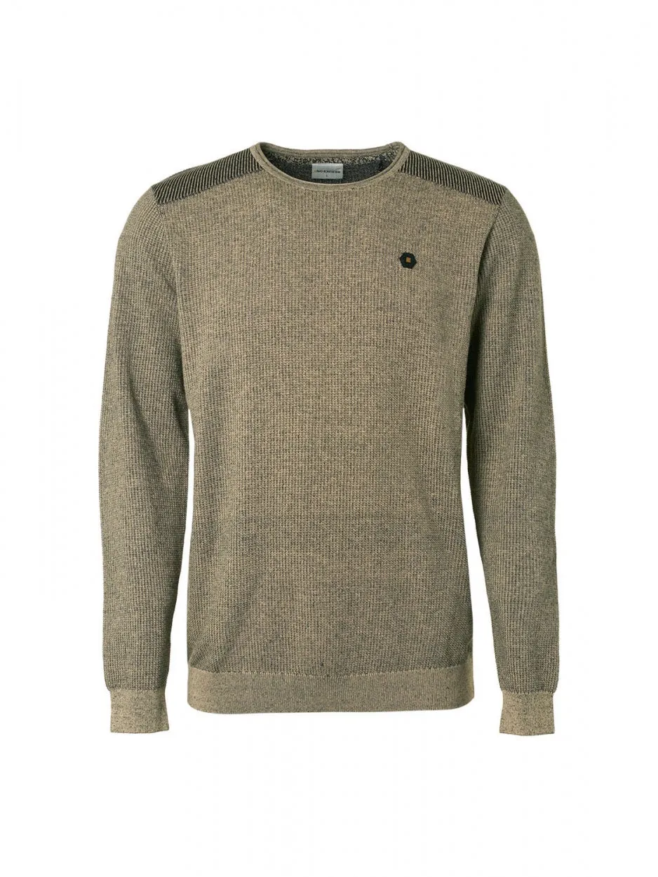 Pullover Crewneck 2 Coloured Jacquard | Stone