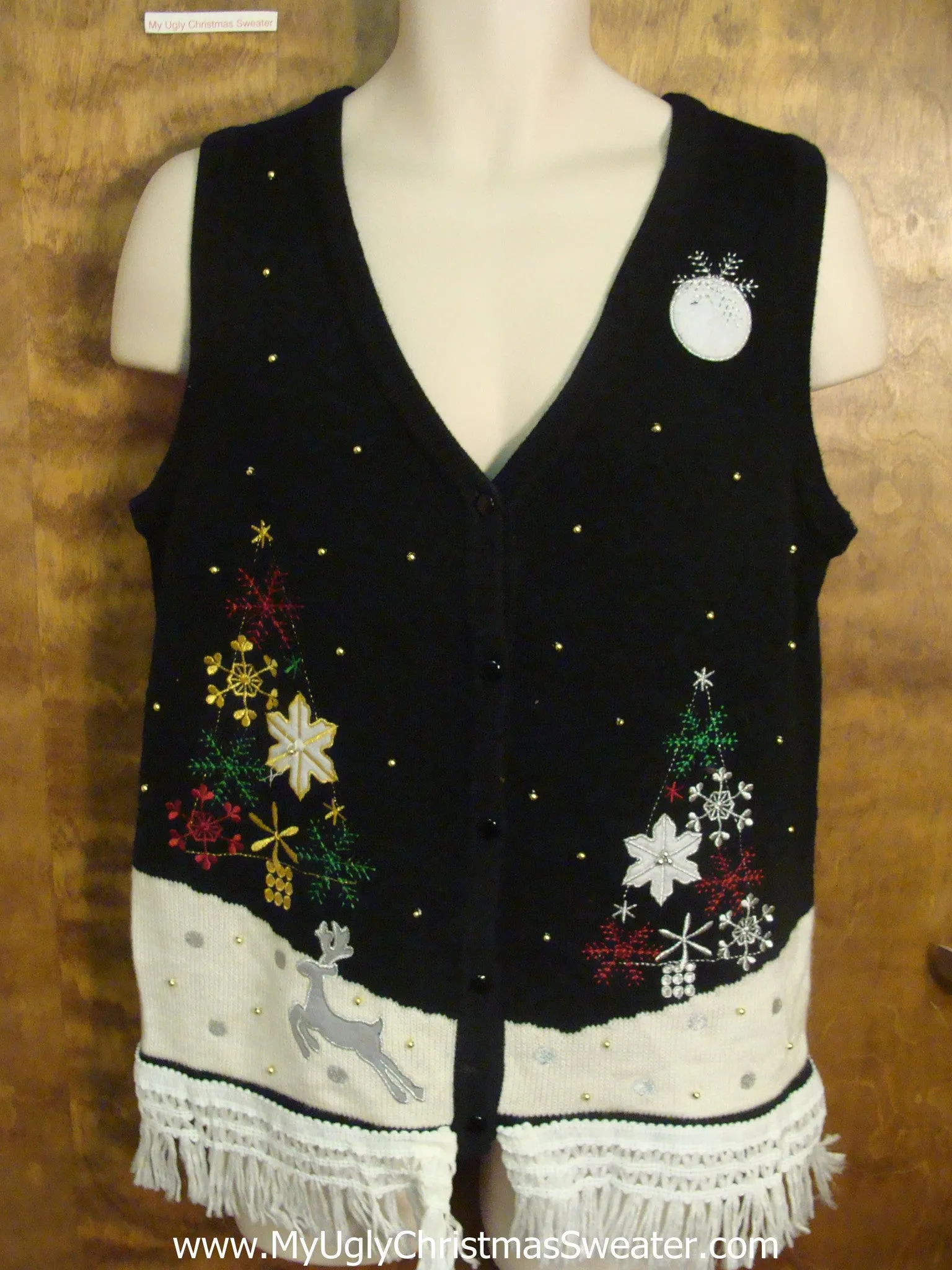 Snowy Ugly Christmas Jumper Vest