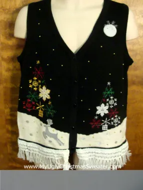 Snowy Ugly Christmas Jumper Vest