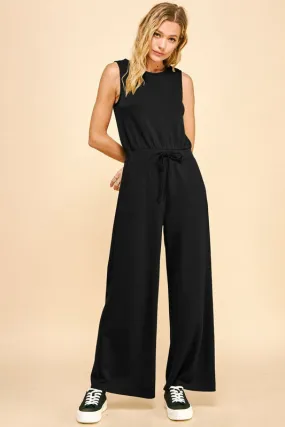 Solid Bodice Pocket Jumpsuit