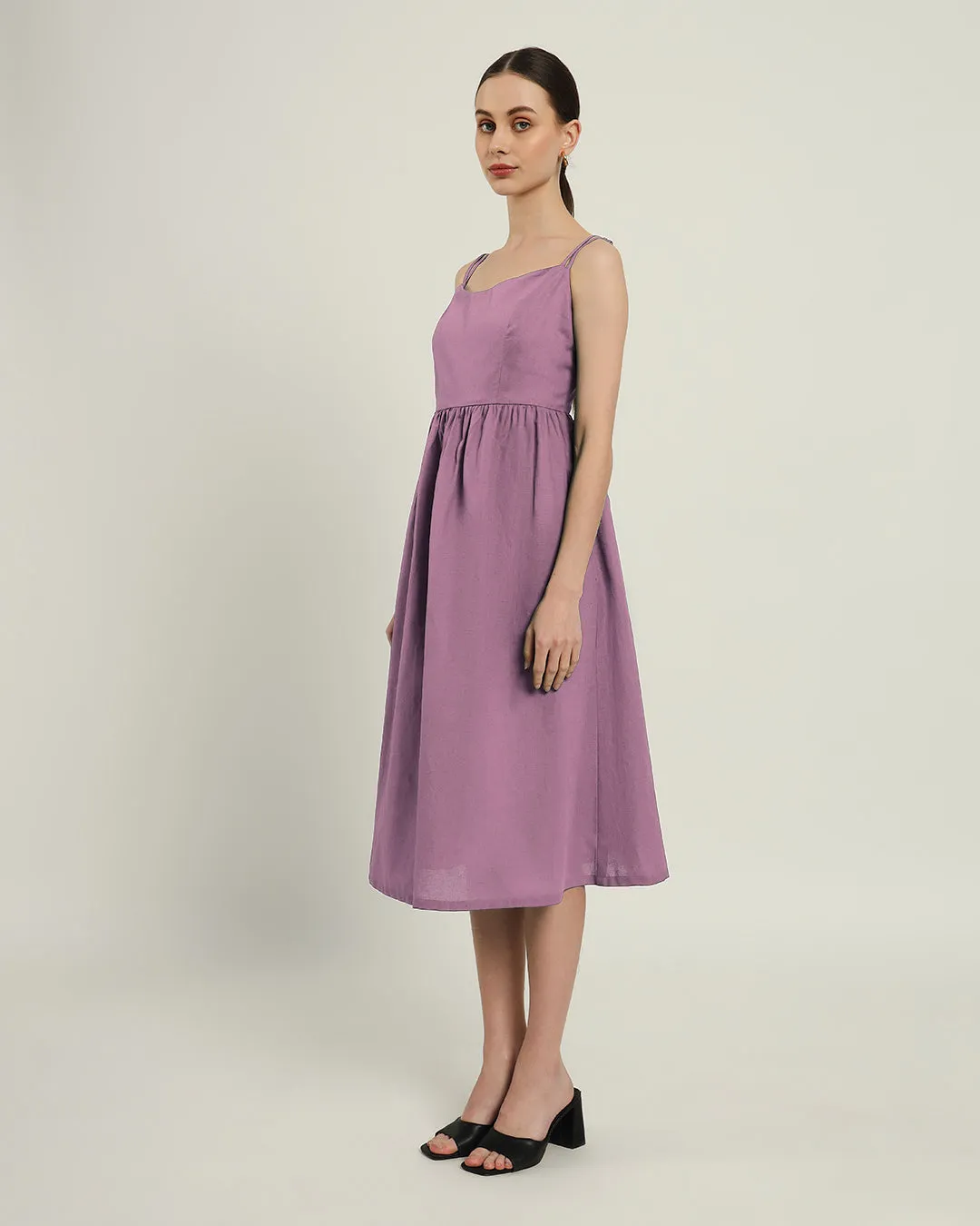 The Haiti Purple Swirl Cotton Dress
