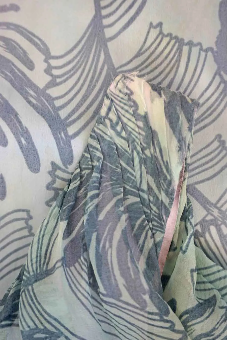 Tropical Blue Silk Vintage 1960s Mod Harrods Dress
