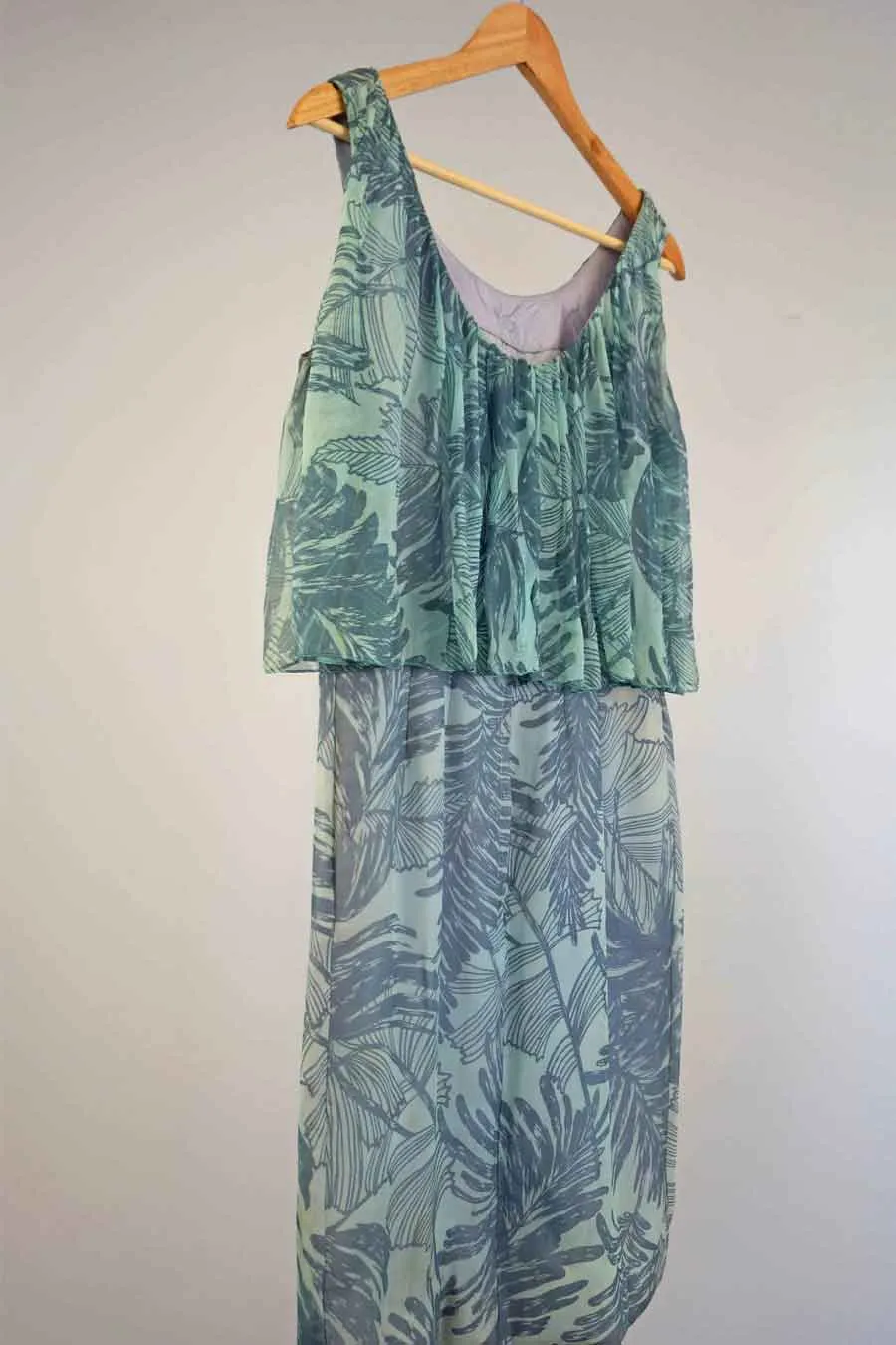 Tropical Blue Silk Vintage 1960s Mod Harrods Dress