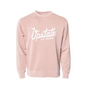 Upstate of Mind - Heritage Script Crewneck - Dusty Rose