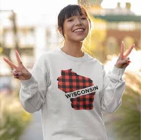 Wisconsin Buffalo Plaid Lightweight Sweater