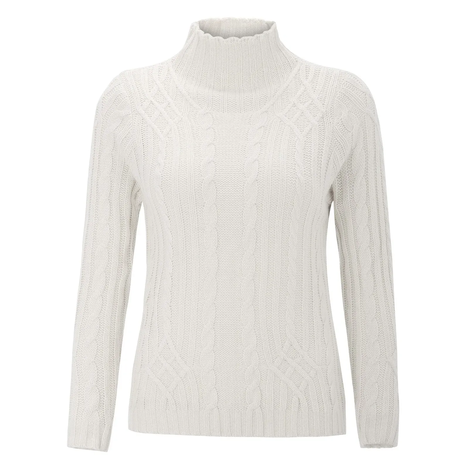 Women's Soft Cable Knit Turtleneck Jumper | Ideal for Autumn/Winter