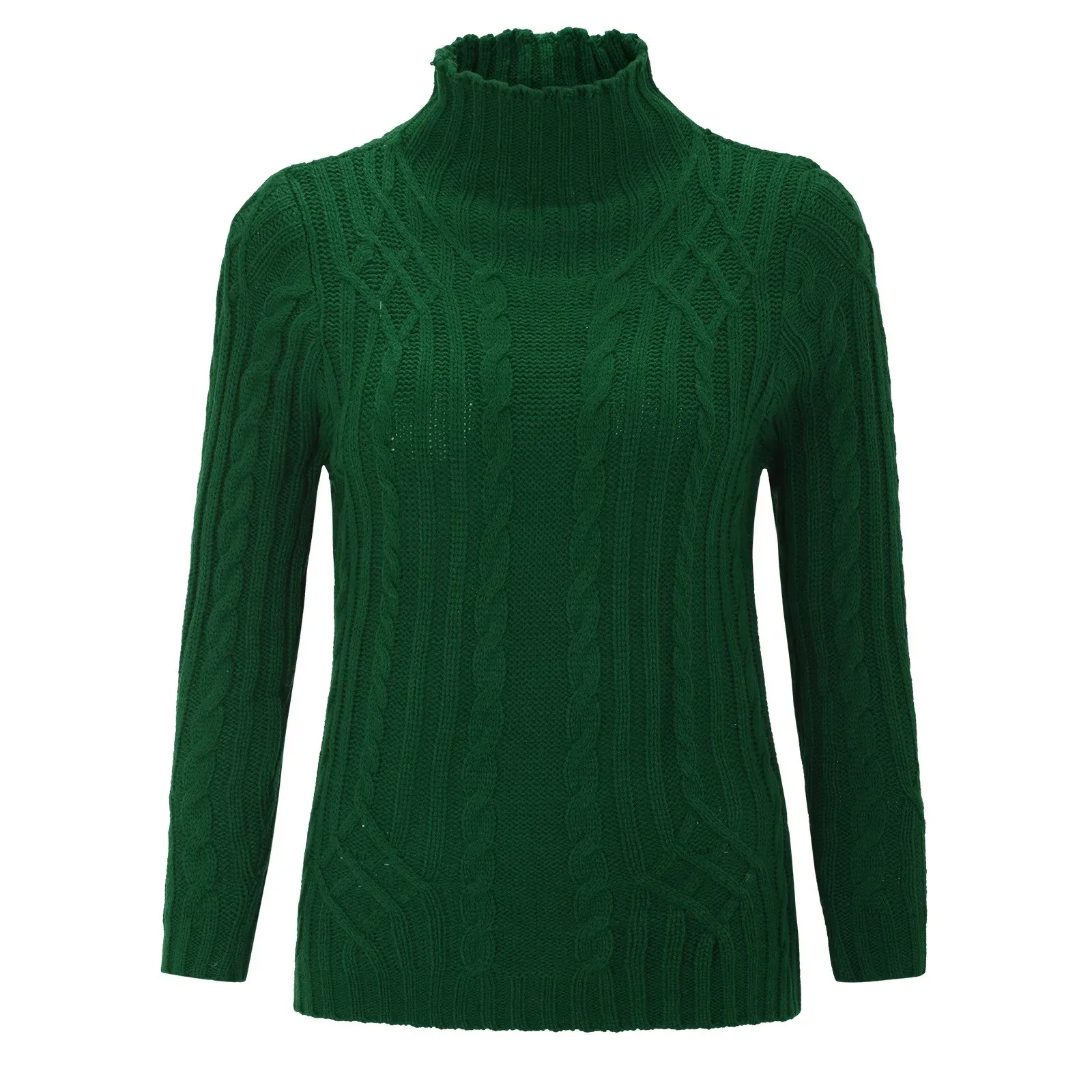 Women's Soft Cable Knit Turtleneck Jumper | Ideal for Autumn/Winter