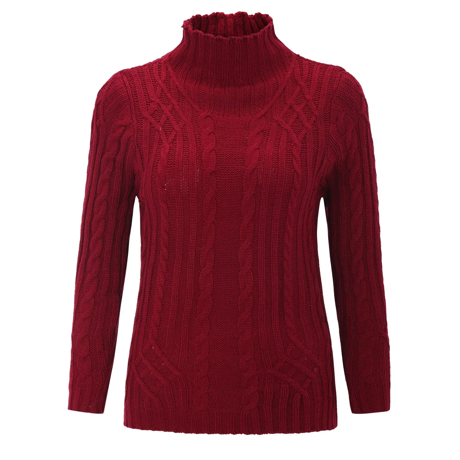 Women's Soft Cable Knit Turtleneck Jumper | Ideal for Autumn/Winter