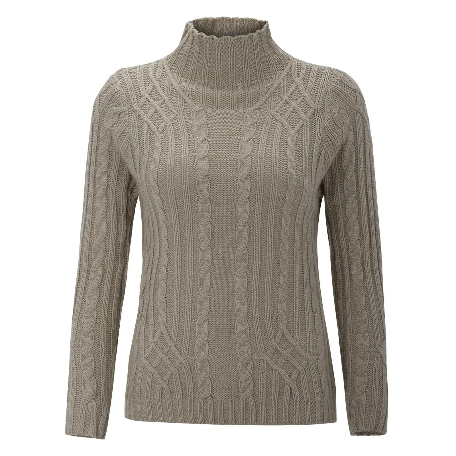 Women's Soft Cable Knit Turtleneck Jumper | Ideal for Autumn/Winter